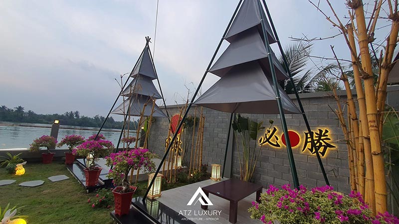 Mẫu thiết kế quán cafe ven sông có khu vực check-in đặc biệt