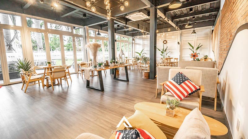 Mẫu thiết kế quán cafe ven sông đẹp lung linh