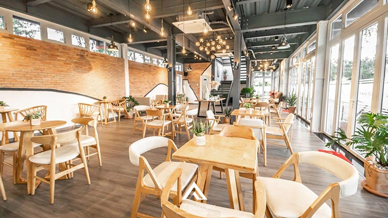 Mẫu thiết kế quán cafe ven sông đẹp lung linh