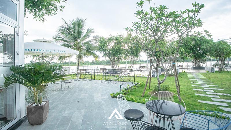 Mẫu thiết kế quán cafe ven sông đẹp lung linh