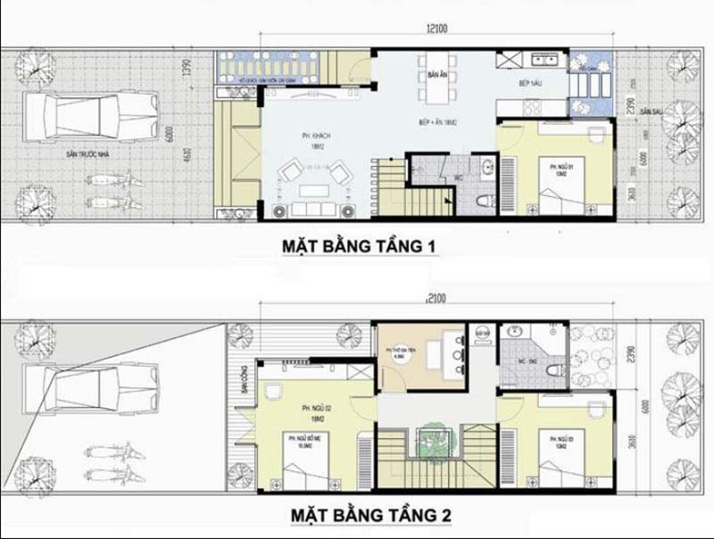 ban ve mat tien nha ong 2 tang 6x12m 3 phong ngu