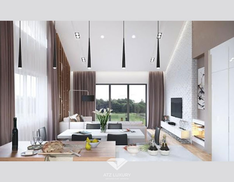 Chú ý bố trí đồ nội thất lớn dọc theo tường nhà để tối ưu diện tích sử dụng và phù hợp quy tắc phong thuỷ