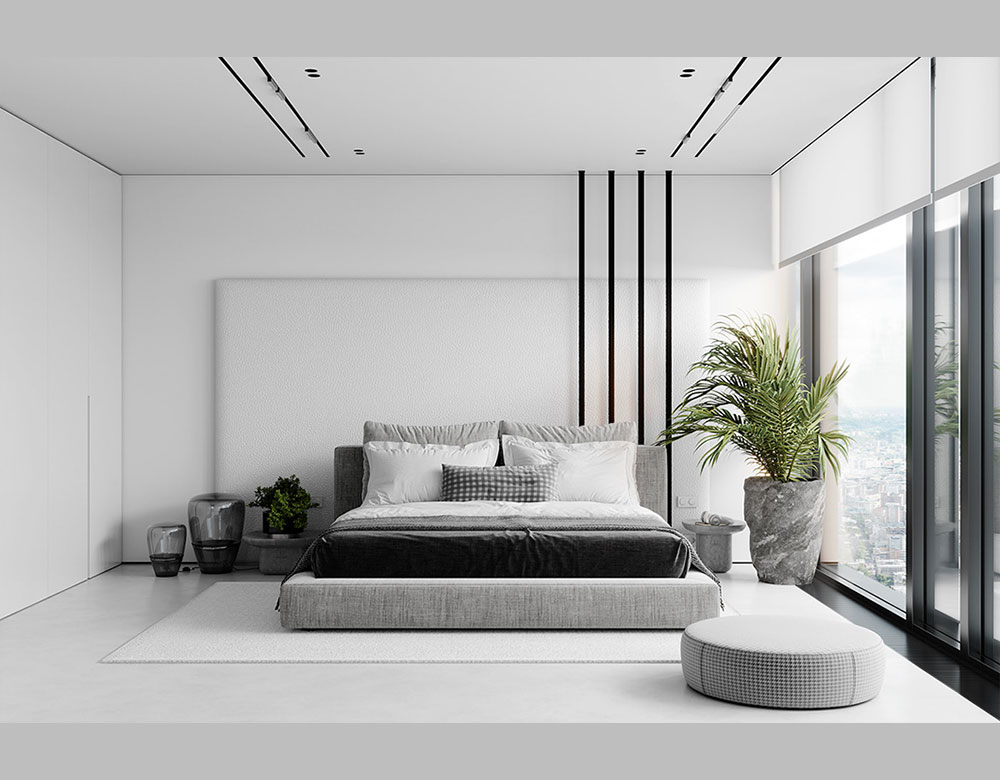 Phòng ngủ thứ nhất đơn giản nhưng hiện đại Phòng ngủ thứ nhất đơn giản nhưng hiện đại