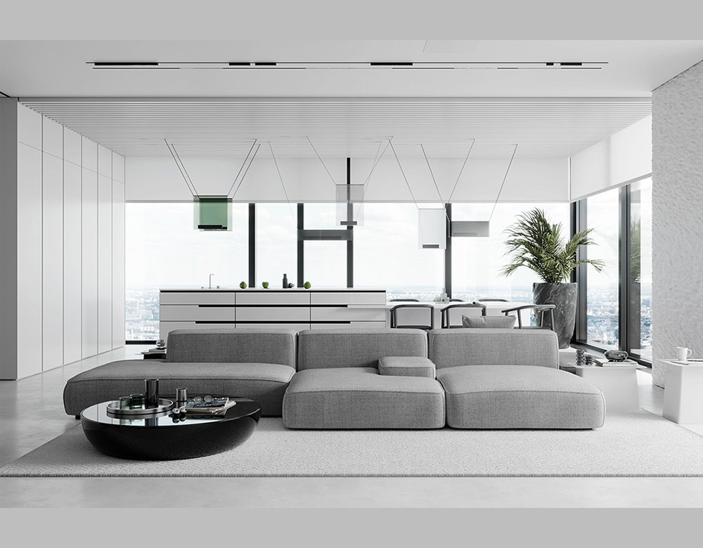Bộ ghế sofa gồm 3 ghế đơn màu xám Bộ ghế sofa gồm 3 ghế đơn màu xám