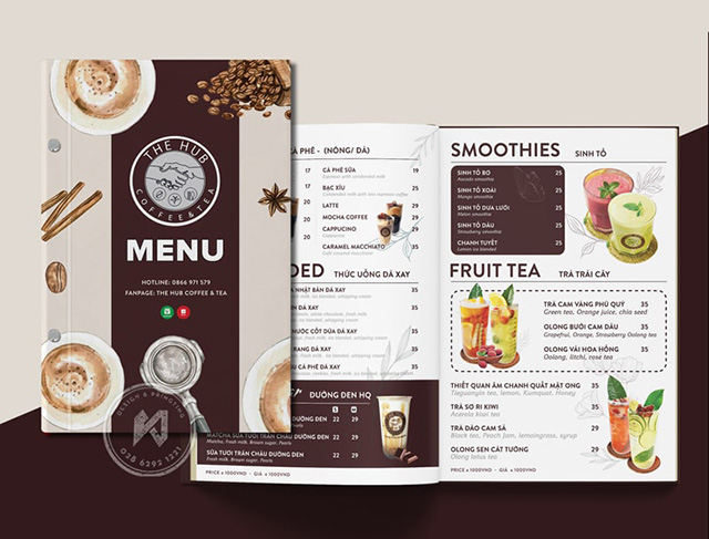 menu quan Pub