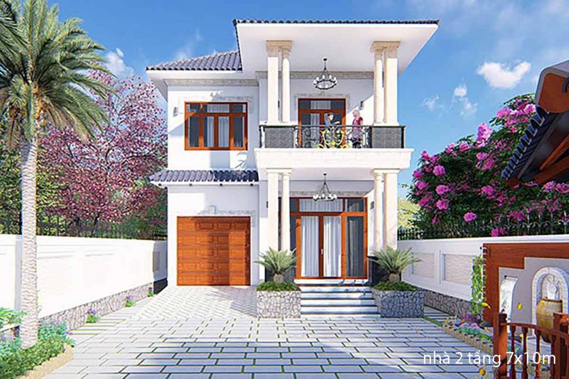 nhà 2 tầng 7x10m