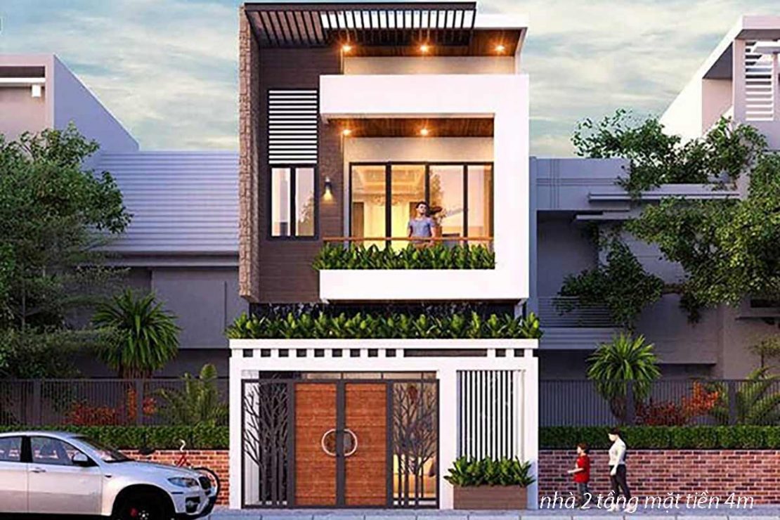 Danh sách 30+ mẫu nhà 2 tầng mặt tiền 4m được thiết kế đơn giản và hiện đại năm 2023. Kèm dự toán chi phí xây dựng mẫu nhà này.