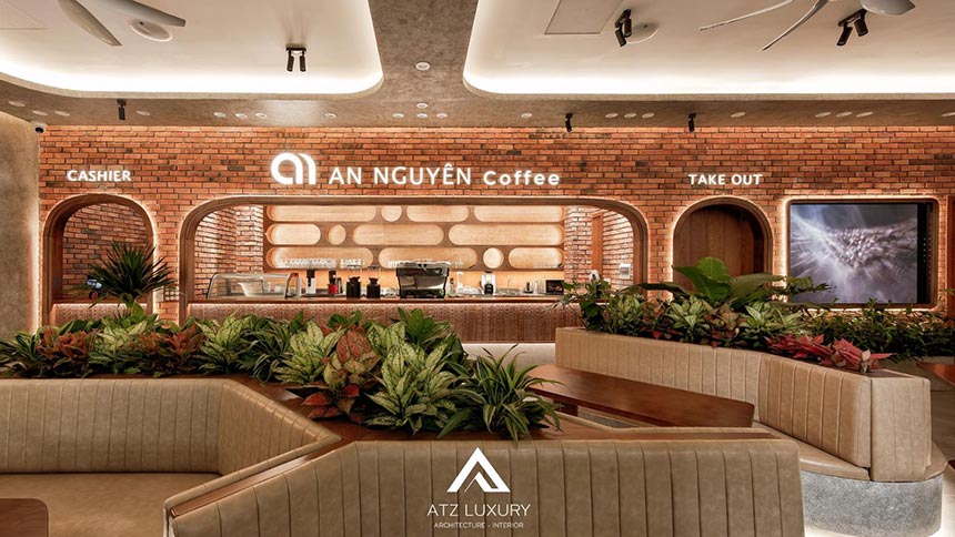 những mẫu quán cà phê đẹp mặt tiền 10m