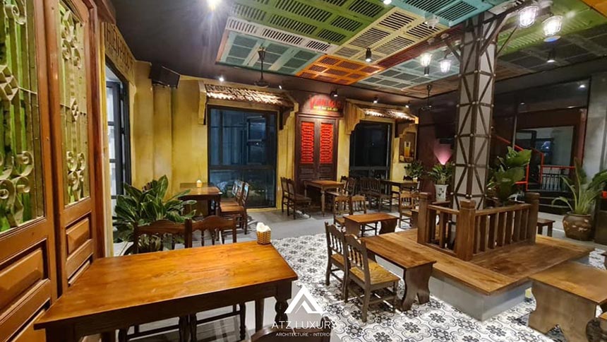 những mẫu thiết kế quán cafe mặt tiền 10m đẹp