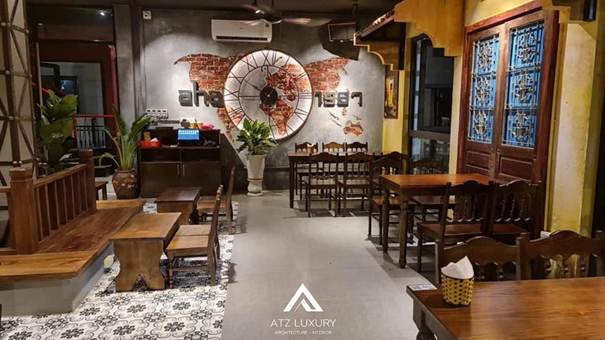 những mẫu thiết kế quán cafe mặt tiền 10m đẹp