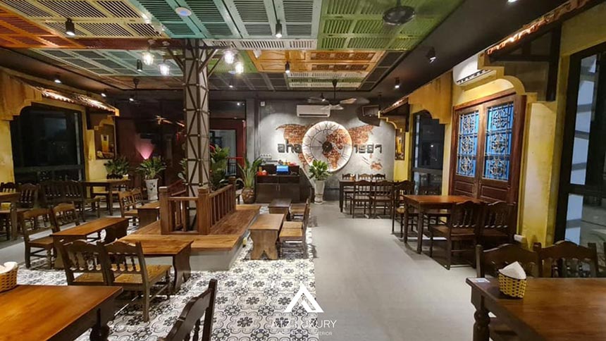 những mẫu thiết kế quán cafe mặt tiền 10m đẹp