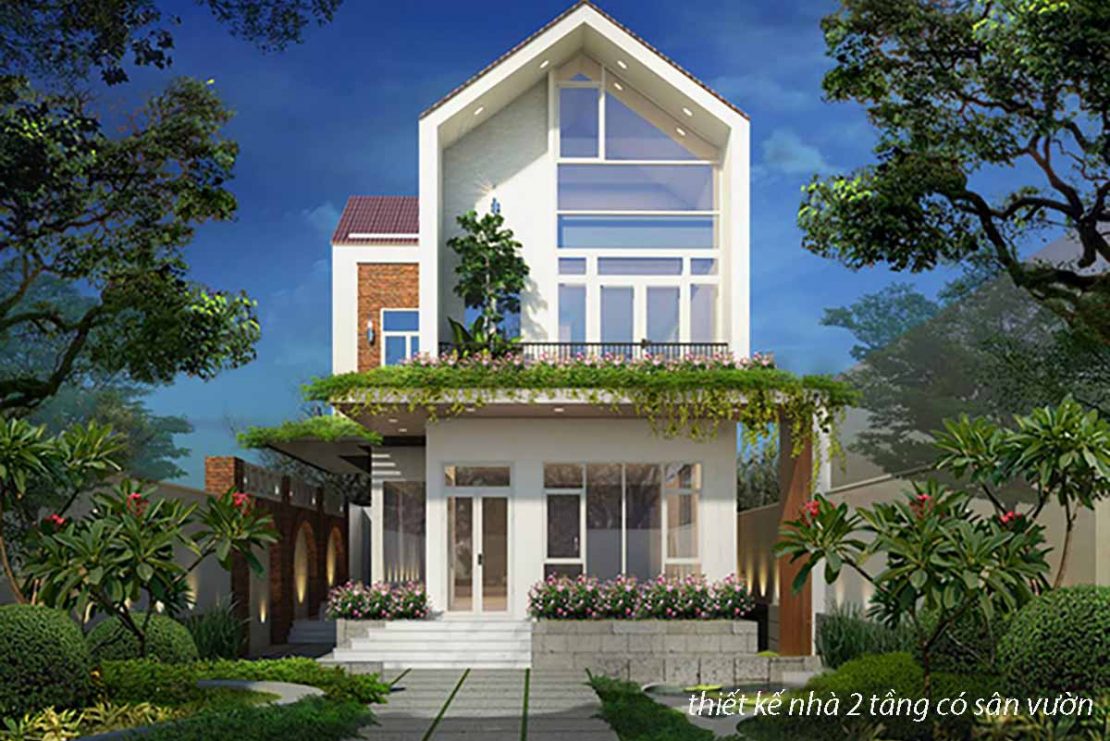 TOP 99+ Ý tưởng thiết kế nhà 2 tầng có sân vườn đẹp, hiện đại