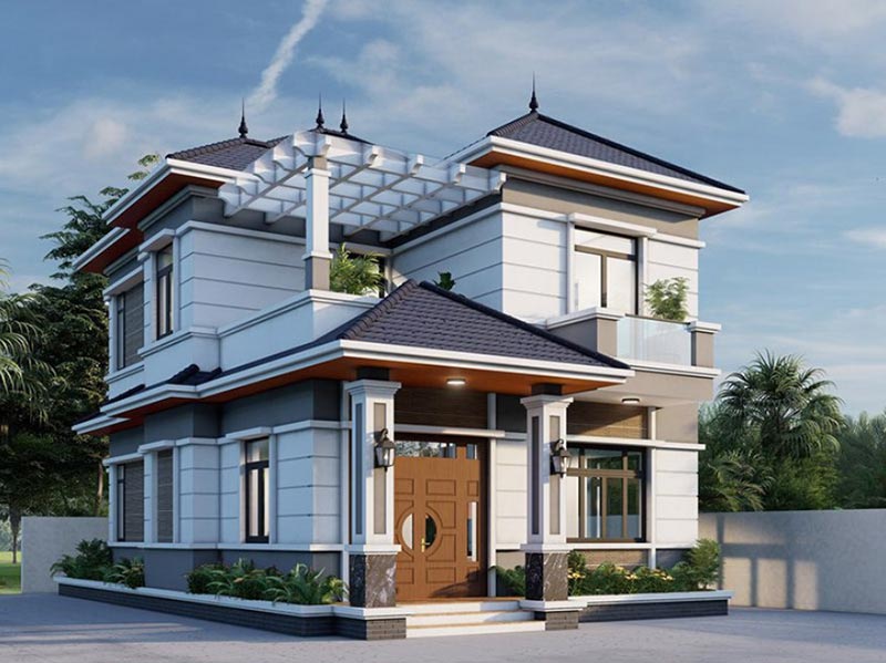 Ban ve 8x12m nha mai nhat 2 tang 8x12 atz luxury