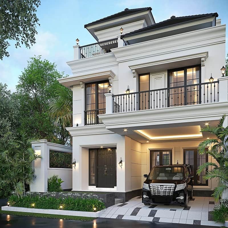 Biệt thự mini tân cổ điển 3 tầng 265m2 đẹp đẳng cấp