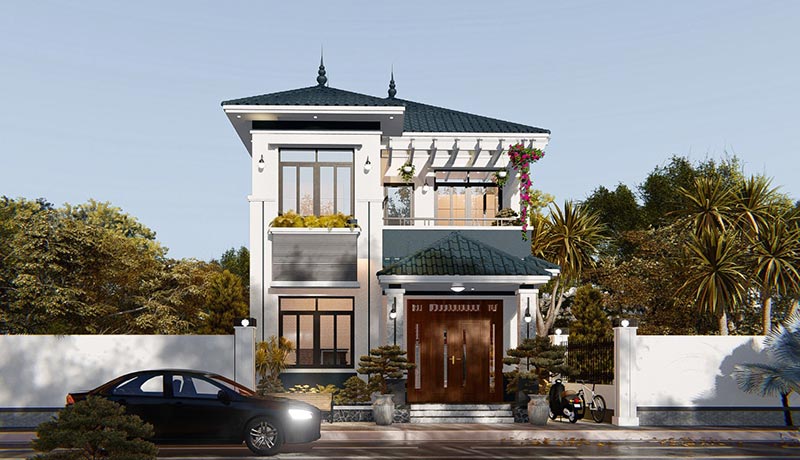 Mau nha hai tang mai nhat o nong thon atz luxury