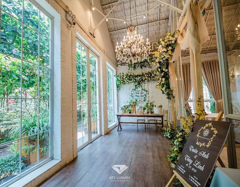 Không gian sảnh đón khách nhà hàng Không gian sảnh đón khách nhà hàng