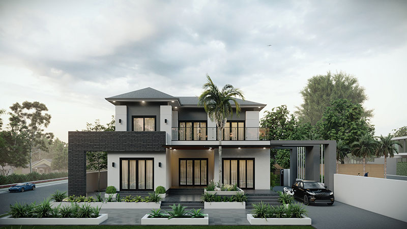 mau thiet ke nha mai nhat 2 tang hien dai atz luxury 3