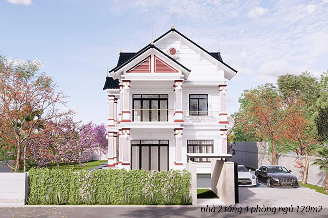 nhà 2 tầng 4 phòng ngủ 120m2