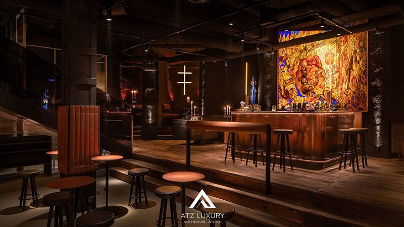 mẫu thi công quán bar club