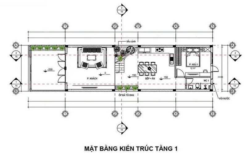 Bản vẽ bố trí mặt bằng 1