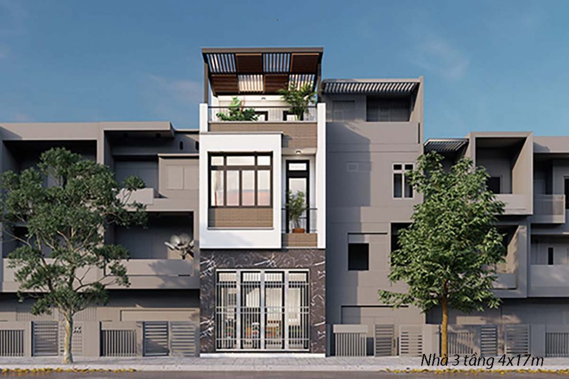 nhà 3 tầng 4x17m