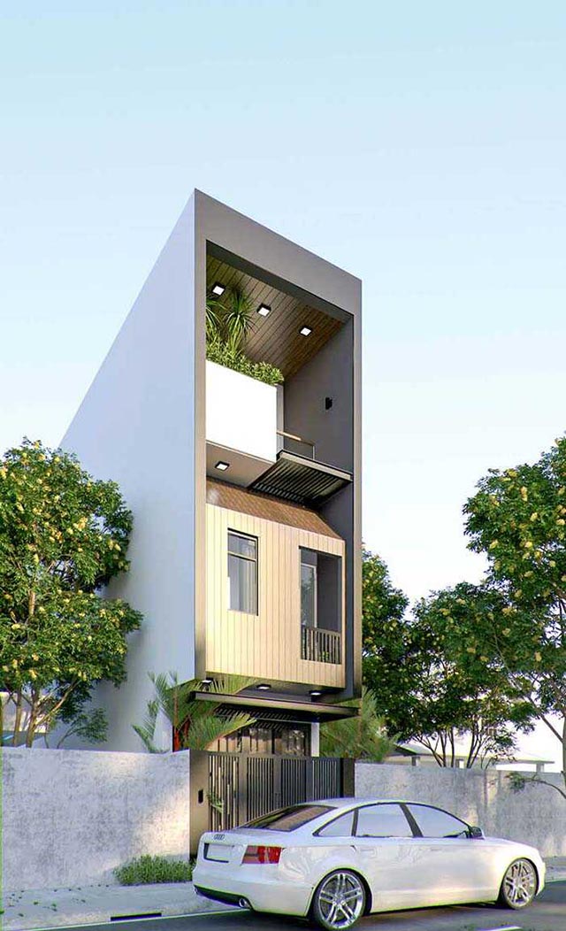 Bản vẽ thiết kế mẫu nhà phố diện tích 4x16m đẹp và hiện đại - PHUCGIACONS