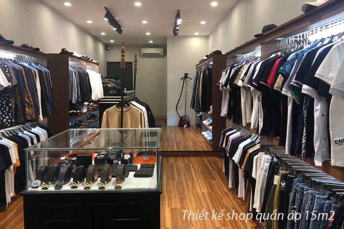Thiết kế shop quần áo 15m2