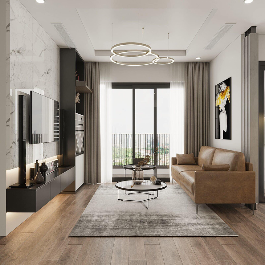 Thi công hoàn thiện nội thất chung cư cao cấp Vinhomes Green Bay