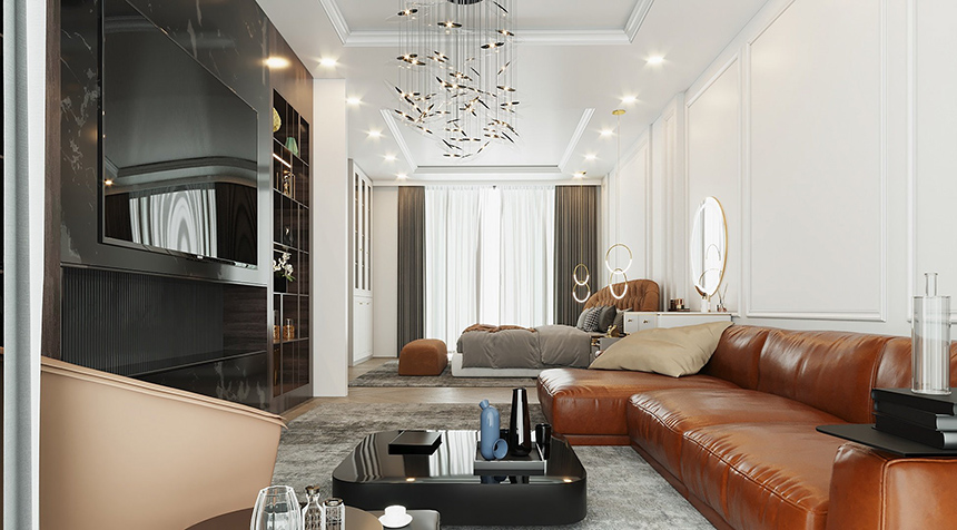 Thi công hoàn thiện nội thất chung cư cao cấp Vinhomes Green Bay