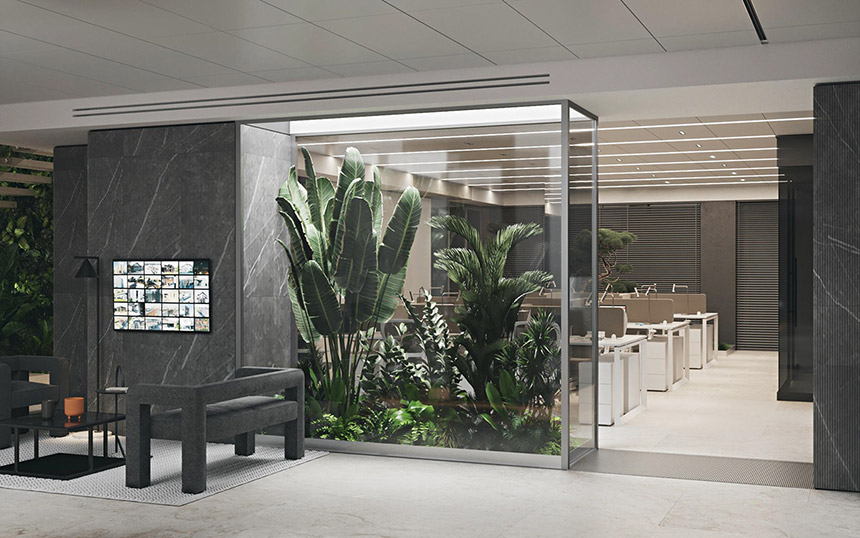 Ý tưởng thiết kế nội thất văn phòng tại Đống Đa cho công ty BIOLOTUS