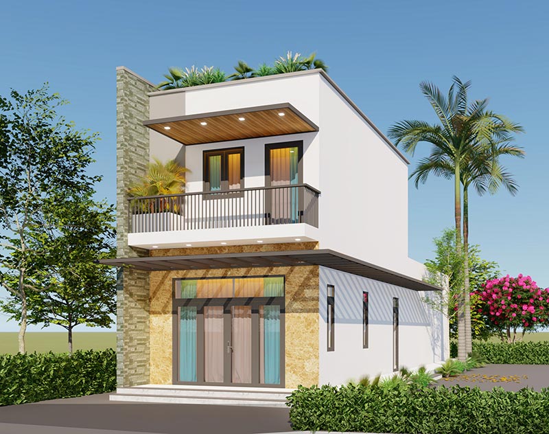 mau nha ong 2 tang 600 trieu atz luxury