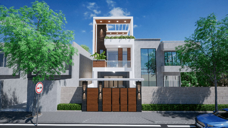 mẫu thiết kế nhà ống 2 tầng đẹp giá 1 tỷ