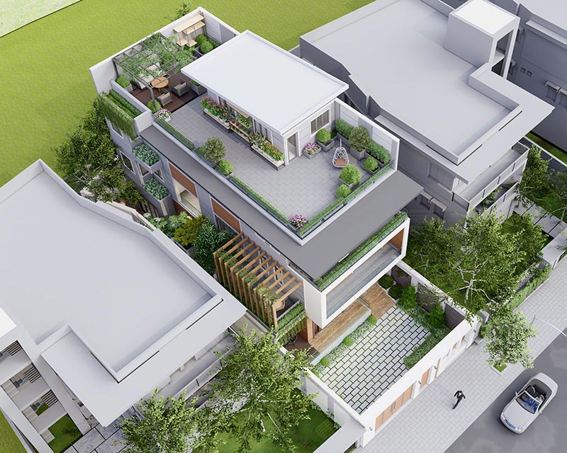 Mau nha 3 tang mat tien 7m thiet ke hien dai atz luxury