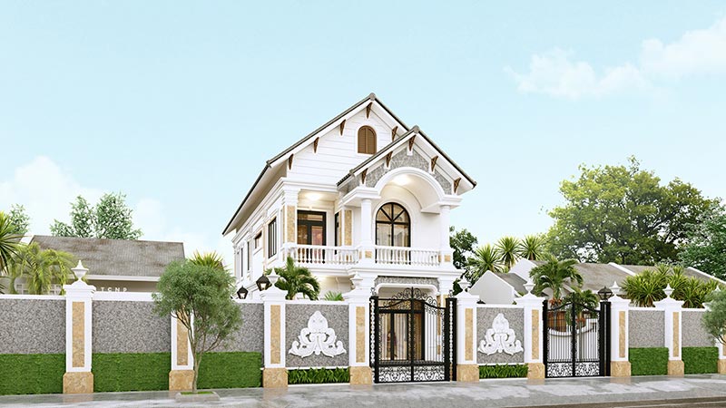 Mau thiet ke nha mat tien 8m sau 15m mai Thai atz luxury