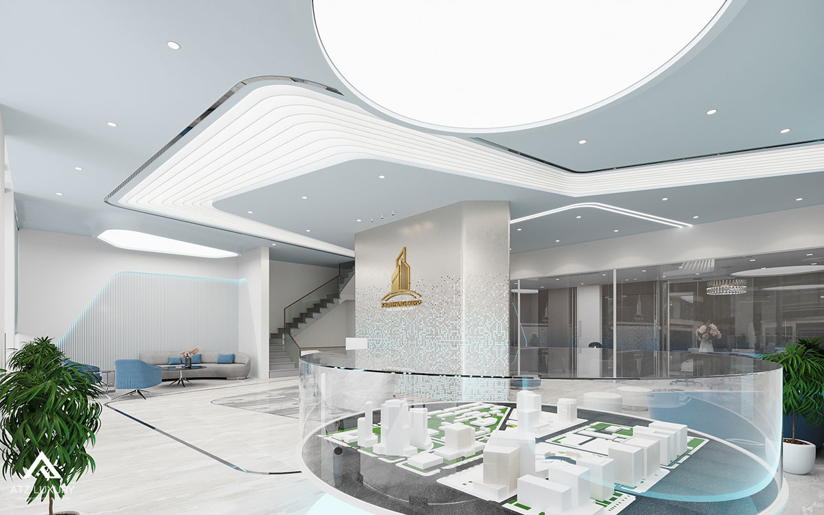 Mẫu thiết kế văn phòng Tập đoàn bất động sản Khải Hưng Corp