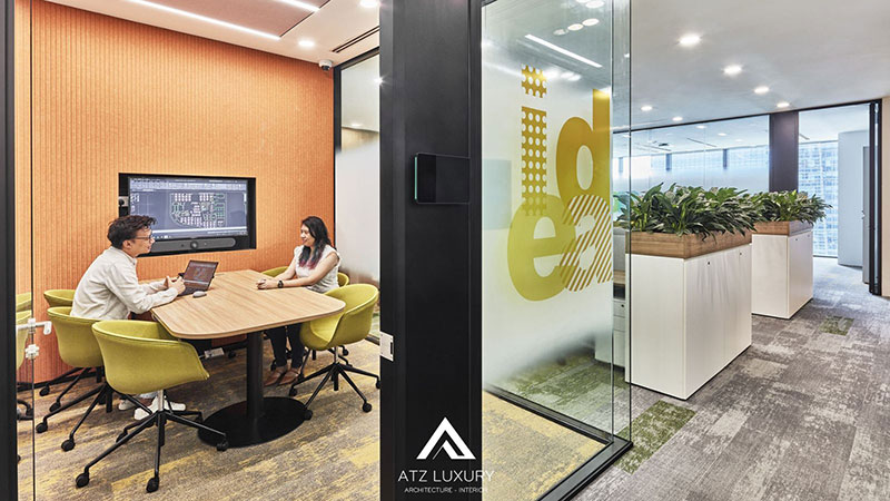 thiết kế văn phòng chứng khoán đẹp