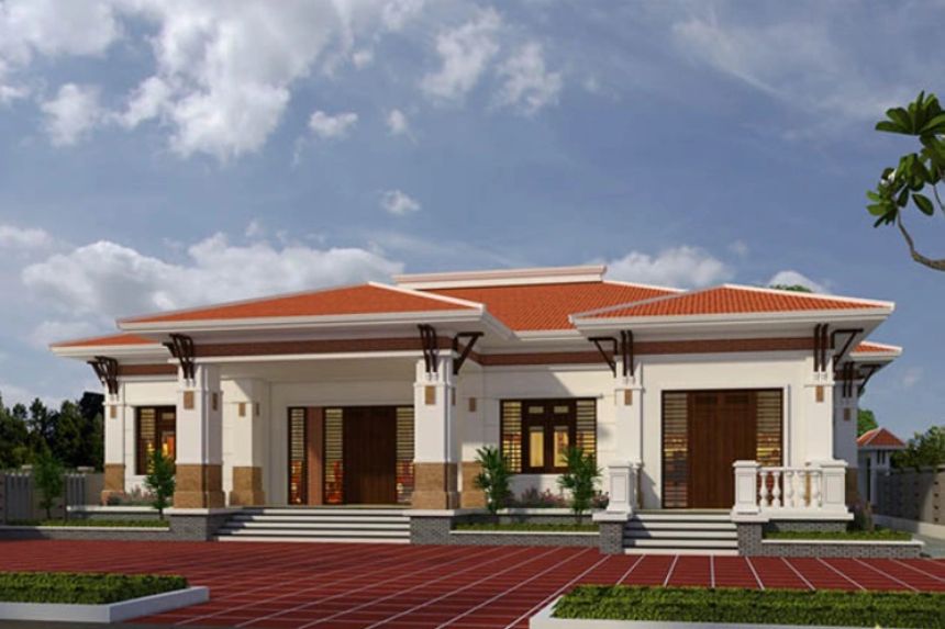 nhà biệt thự đẹp 1 tầng