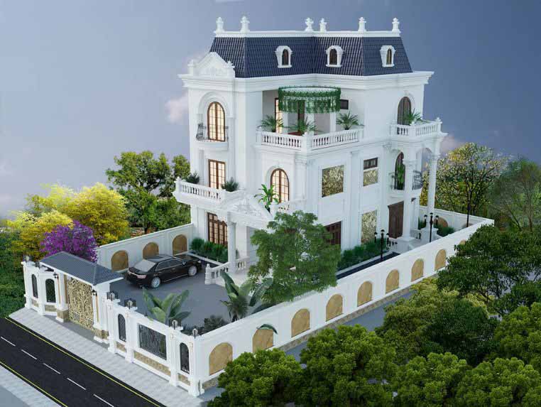 thiết kế nhà biệt thự 3 tầng đẹp