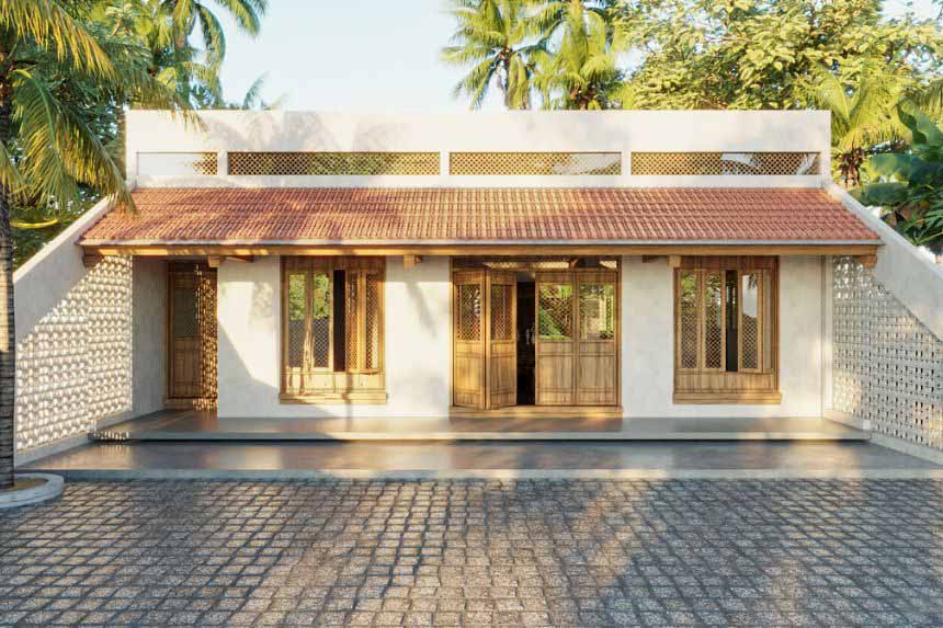 mẫu biệt thự nghỉ dưỡng 1 tầng