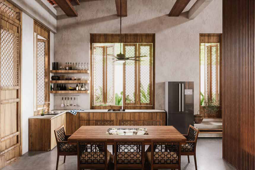 thiết kế villa nghỉ dưỡng 1 tầng