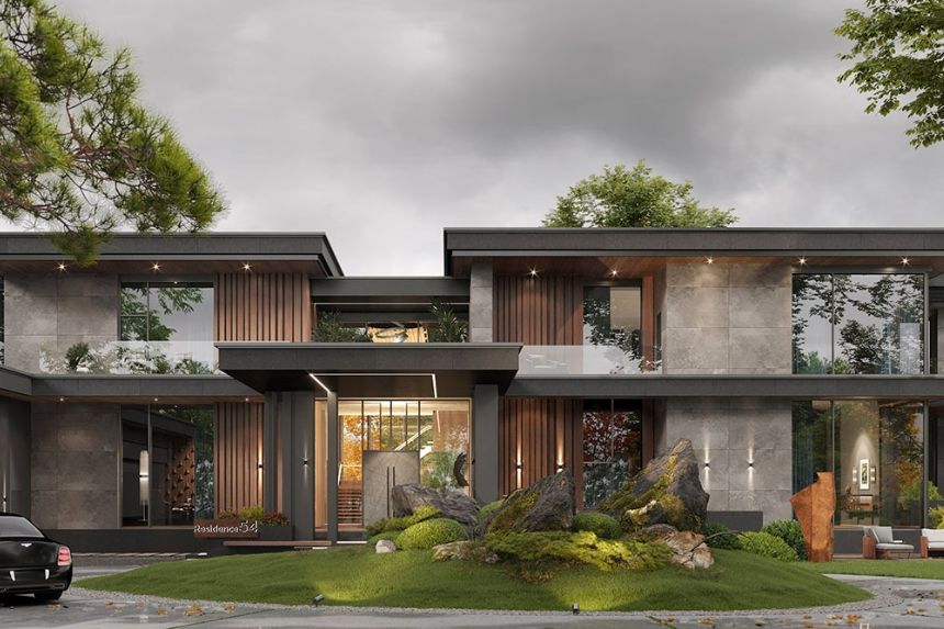 mẫu thiết kế nhà biệt thự sân vườn