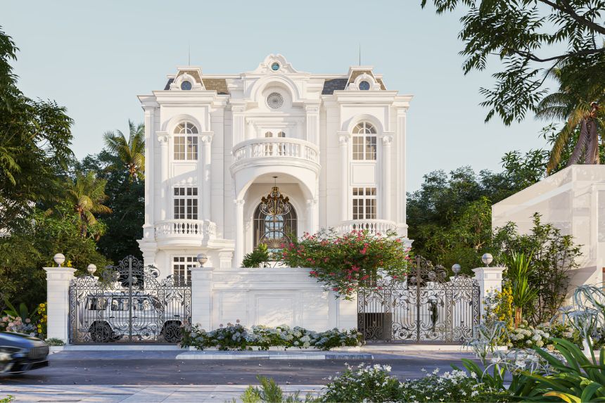 thi công biệt thự tân cổ điển