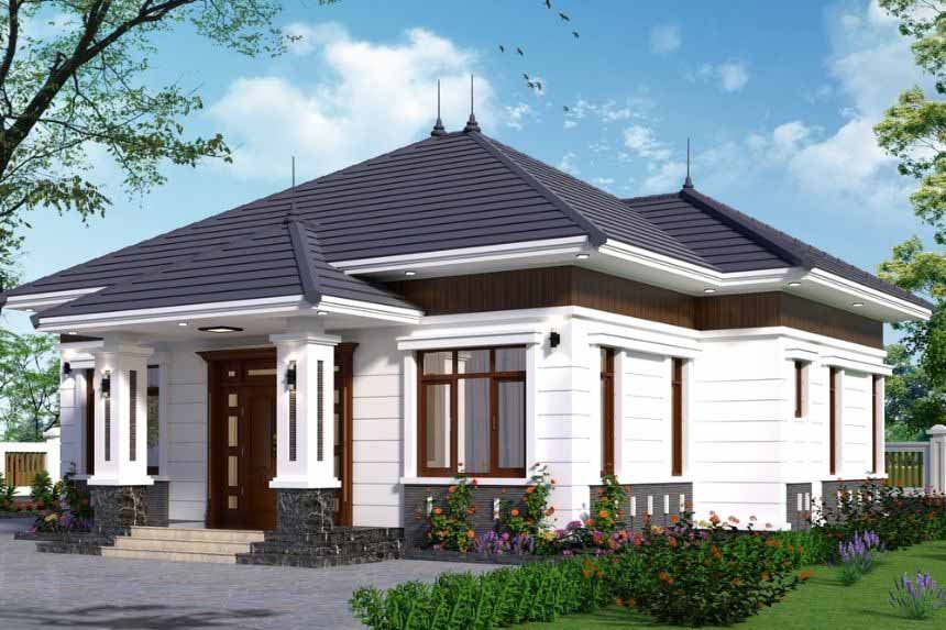 nhà biệt thự 1 tầng 3 phòng ngủ