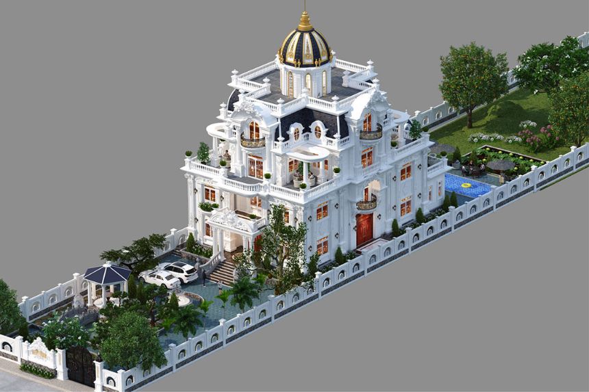thiết kế biệt thự cổ điển