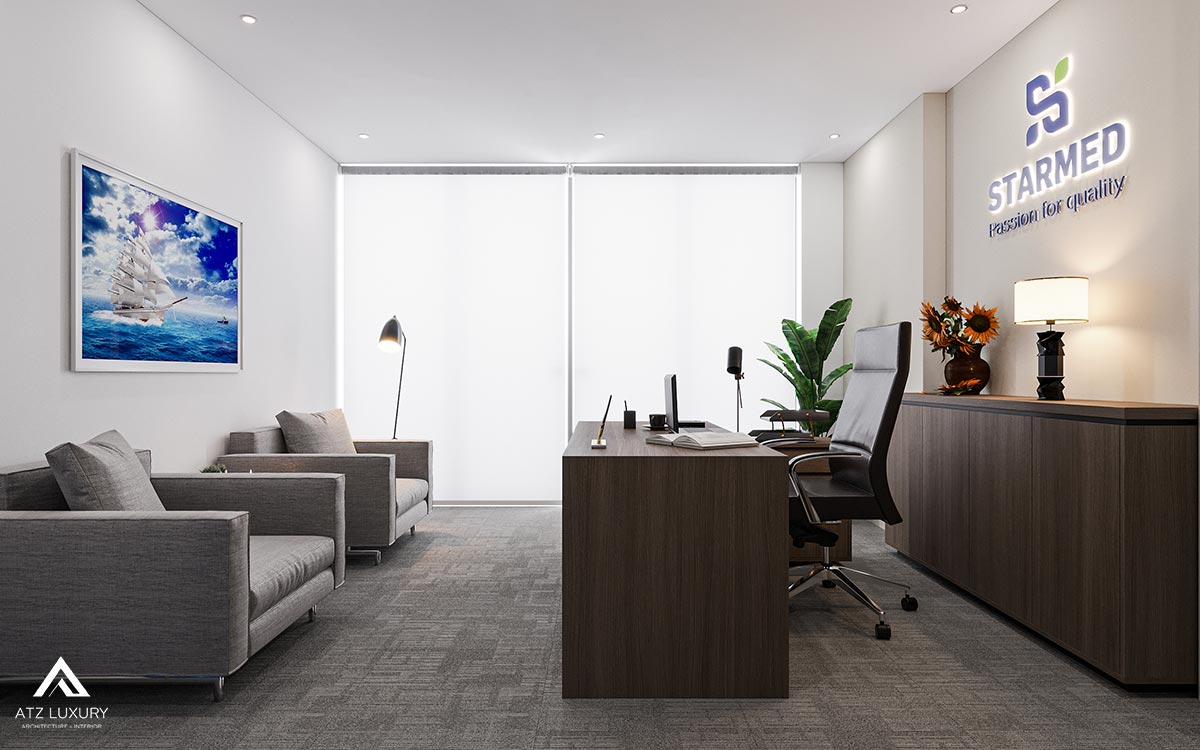 Dự án thiết kế nội thất văn phòng 5 tầng 1000m2 cho Tập đoàn Starmed - Hà Nội