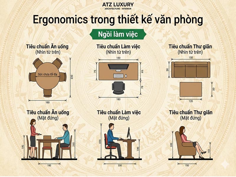 ergonomics trong thiet ke van phong