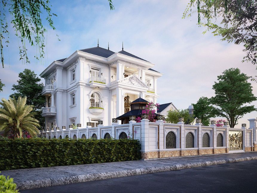 biệt thự tân cổ điển 3 tầng 290m2 sơn la