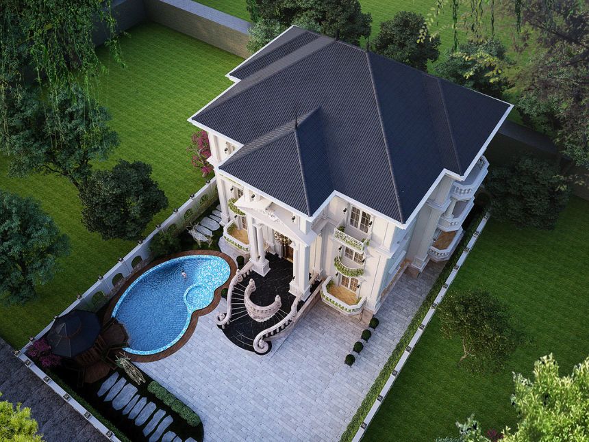 biệt thự tân cổ điển 3 tầng 290m2 sơn la