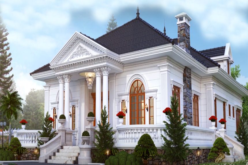 xây biệt thự 1 tầng