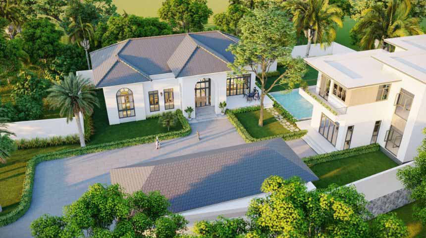 Thiết kế biệt thự sân vườn